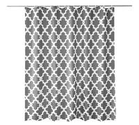 Trimming Shop Cortina de Ducha de baño, diseño clásico, de poliéster prémium, Resistente al Moho y al Moho, Cortina de baño con 12 Ganchos, Trellis Azul, 180cm x 200cm