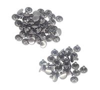 Trimming Shop Doble Tapa Remaches, Tubular Metal Tuercas para Ropa Reparación & Repuestos, Costura,Cuero Manualidades,Bricolaje Proyectos,9mm x 7.5mm, Gunmetal Negro, 100 Juegos