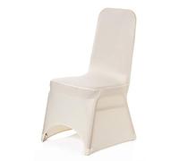 Trimming Shop Elastica Spandex Fundas para sillas Marfil Color para Banquetes, Bodas, Fiestas, restaurantes - decoración de Comedor con Resistente y súper elástico, de Larga duración, 8 Piezas