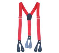 Trimming Shop Elástico Y Ajustable Niños Tirantes Botón Agujero Tirantes - Rojo, 20mm