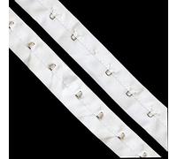 Trimming Shop Gancho y Ojo Cinta Tela Cierre para Personalización & Diseño Ropa, Bricolaje Tela Proyectos de Manualidades, Prendas, Lencería - Blanco, 1 Metre