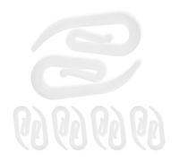 Trimming Shop Ganchos de cortina - 10 ganchos de plástico blanco resistentes y duraderos, ganchos de riel de ducha fáciles de instalar y accesorios para rieles deslizantes, ventanas y puertas