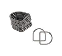 Trimming Shop Hebillas de Metal soldadas con Anillo en D duraderas para cinturón, Correa de Correas, monederos, Accesorios para Bolsos de Bricolaje, 40mm, Gunmetal, 10 Piezas