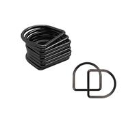 Trimming Shop Hebillas de Metal soldadas con Anillo en D duraderas para cinturón, Correa de Correas, monederos, Accesorios para Bolsos de Bricolaje, 30mm, Negro, 20 Piezas