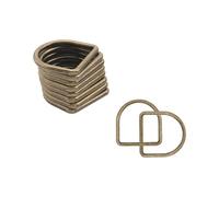 Trimming Shop Hebillas de Metal soldadas con Anillo en D duraderas para cinturón, Correa de Correas, monederos, Accesorios para Bolsos de Bricolaje, 35mm, Bronce, 10 Piezas