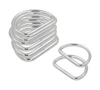 Trimming Shop Hebillas en Forma de D de Metal No Soldado, Anillas D para Bolsos, Correas, Cinturones, Collares de Perro, DIY, 30mm, Plata, 10 Pzas