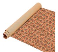 Trimming Shop Hoja de tela de corcho con textura rústica con estampado de flores, 50 cm x 137 cm, chapa de corcho natural ligera de 180 g/m² para manualidades, costura, cubiertas de libros, tapicería