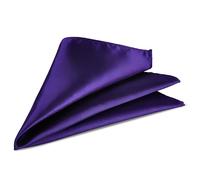 Trimming Shop Italiano Cuadrado Satén Pañuelo para Ropa Formal, Bodas, Graduación, Celebración, Graduación, Fiestas - Unisex, Diseño Clásico - Púrpura Oscuro, 9" (23cm), 9" (23cm)
