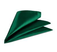 Trimming Shop Italiano Cuadrado Satén Pañuelo Para Ropa Formal, Bodas, Graduación, Celebración, Graduación, Fiestas - Unisex, Diseño Clásico - verde oscuro, 9" (23cm), 9" (23cm)