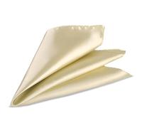Trimming Shop Italiano Cuadrado Satén Pañuelo Para Ropa Formal, Bodas, Graduación, Celebración, Graduación, Fiestas - Unisex, Diseño Clásico - Beige, 9" (23cm)