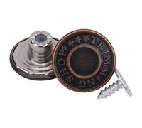 Trimming Shop Jeans Botón Engarce 17mm Latón Tachuela Cierres Con Aluminio Posterior Pin Para Ropa Reparación, Jeans ,Vaqueros,Faldas,Chaquetas - Cobre, 10pcs