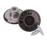Trimming Shop Jeans Botón Engarce 17mm Latón Tachuela Cierres Con Aluminio Posterior Pin Para Ropa Reparación, Jeans,Vaqueros,Faldas,Chaquetas - Gunmetal, 10pcs