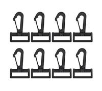 Trimming Shop KAM - 10 Ganchos giratorios de plástico para mosquetón, Cierre de Garra de Langosta, Gancho Giratorio de Hebilla para Mochila, Correa de cincha, Bolso, Collar de Mascotas, 32 mm, Negro
