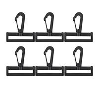 Trimming Shop KAM - 10 Ganchos giratorios de plástico para mosquetón, Cierre de Garra de Langosta, Gancho Giratorio de Hebilla para Mochila, Correa de cincha, Bolso, Collar de Mascotas, 50 mm, Negro