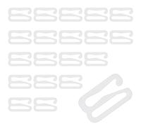 Trimming Shop KAM 20 Hebillas ajustadoras de Correa de Sujetador de plástico Tri-Glide con Hebilla Deslizante, Ganchos Ajustables para Sujetador 13B, Cierre de Gancho Deslizante de lencería Blanco
