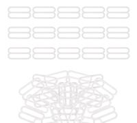 Trimming Shop KAM - 30 Hebillas ajustadoras de Correa de Sujetador de plástico, Hebilla Deslizante Tri-Glide, Ganchos de Sujetador, Sujetadores Ajustables, Cierre de Gancho Deslizante 20 mm, Blanco