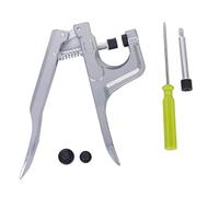 Trimming Shop Kam Snaps - Alicates de instalación, T3, T5 y T8 Kam Snaps Herramienta de ajuste de cierre de botón para coser manualidades, babero de bebé, pañal, ropa de lana, color plateado