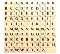 Trimming Shop Marfil Plástico Baldosas con Negro Letras y Números para Bricolaje Artes y Manualidades Tablero Juegos Recambio Ortografía Colgantes Hacer Joyas, 300pcs
