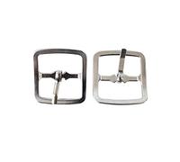 Trimming Shop Metal Hebilla de Cinturón Níquel Chapado Recambio Cierre Cierre Para Ropa,Correas de Cuero, a Presión Para Cinturón, Bolsas, Zapatos, Chaquetas, Plata, 2pcs - Plateado, 25 mm