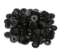 Trimming Shop Negro 12mm Resina Plástico Kam Chasquear Botón Cierres, Perforadora Poppers Para Ropa, Pañal, Baberos, Unpaper, Toalla, Pañales, Mamá Almohadillas T5 (Tamaño 20), 100pcs - Negro, 12