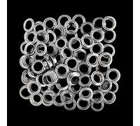 Trimming Shop Ojales autoperforantes de 12 mm para máquina semiautomática, ojales de hierro duraderos sin arandelas para carteles, lonas, cubiertas de piscina, plata, paquete de 100