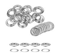 Trimming Shop Ojales Metálicos de 30 mm con Arandelas, Ollaos Plateados para Cortinas, Lonas de PVC y Manualidades de Cuero (10 Piezas)