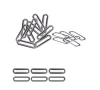 Trimming Shop Ovalado Ojales con Arandelas Latón a Prueba de Óxido Duradero Ojales Para Bricolaje Leathercraft, Bolsas, Ropa,Correas,Bolsos Decoración (10mm, Oro, 100pcs) - Negro Metálico, 40mm