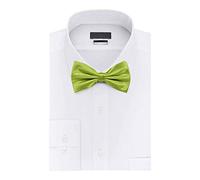 Trimming Shop Pajaritas preatadas para hombre, corbata elegante de poliéster satinado de color sólido con correa ajustable para uso casual y formal, accesorio de moda para fiesta de boda, Verde jade,
