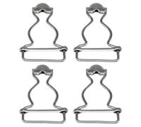 Trimming Shop Plateado 45mm x 30mm Dungaree Hebillas Metal Clip Cierres para Liga, Mano Bolsas, Chaquetas, Monos, Correas, Niños Overoles, Bricolaje Ropa - Plateado, 2pcs