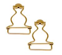 Trimming Shop Plateado 45mm x 30mm Dungaree Hebillas Metal Clip Cierres para Liga, Mano Bolsas, Chaquetas, Monos, Correas, Niños Overoles, Bricolaje Ropa - Marron, 30mm x 45mm