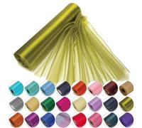 Trimming Shop Rollo de tela de organza transparente con purpurina estilo nieve, 25 m x 29 cm, para bodas, lazos de silla, camino de mesa, eventos de Navidad, decoración de fiestas, proyectos de