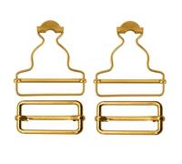 Trimming Shop Tirantes Hebillas - Mono Broches con Rectángulo Hebilla para Tirantes Y Correas - Broches para Mono Y Pichi Vestidos - Bronce, 40mm