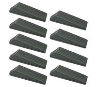 Trimming Shop Tope de goma gris para puerta, paquete de 9, resistente, antideslizante, tope de cuña de goma antideslizante para suelos y zócalos, todo tipo de topes de puerta para uso doméstico