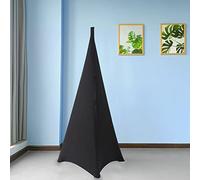 Trimming Shop Triple Costado Estirable Trípode Soporte para Altavoz Cubierta DJ Telón Gasa para Bodas, Banquetes, Eventos, Negro - Negro, 1pc