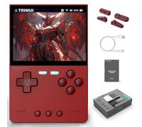 Trimui ladrillo Patio Trasero Consola de Juegos portátil 13000+ Juegos,3,2 Pulgadas Arcade portátil emulador de Videojuegos para los presentes,3000 mah Red de Apoyo a la Batalla (red-256g)