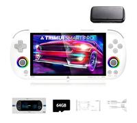 TRIMUI SMART PRO - Consola de juegos portátil con tarjeta SD de 64 GB, más de 12.000 juegos, procesador Linux A133P, pantalla de 12,7 cm, consola de vídeo retro, regalo para niños y niñas, con funda