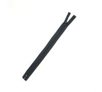 Trimz 18 cm (~ 7inch) una Manera topes de Cremallera con 4 mm Dientes 1 pc, poliéster, Negro, 18 x 4 x 1 cm