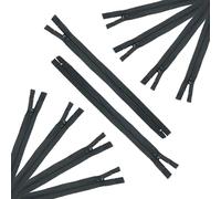 Trimz 20 cm (~ 8 Pulgadas) Negro de una vía Cierre Final con Dientes de 4 mm Piezas, Poliéster, 48, 10