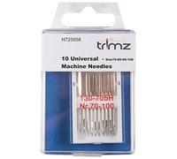 Trimz Agujas universales para máquina en tamaño 70 - 80 - 90 - 100, Metal, Plateado, 10 x 6 x 2 cm