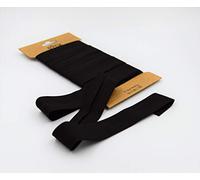 Trimz Cinta al bies de polialgodón, color negro, 25 mm x 5 m
