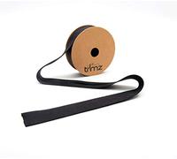 Trimz Cinta al bies de polialgodón, poliéster, negro, carrete de 5 m