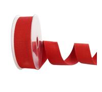 Trimz Cinta de algodón, color rojo, 25 mm x 5 m