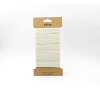 Trimz Cinta de algodón en Espiga Individual, Natural, 15mm x 5m, 5