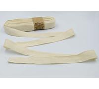 Trimz Cinta de espiga 100% algodón, natural, 20 mm x 10 m