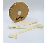 Trimz Cinta de espiga 100% algodón, natural, 20 mm x 25 m