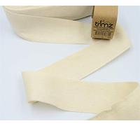 Trimz Cinta de espiga 100% algodón, natural, 40 mm x 10 m