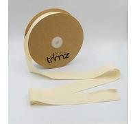 Trimz Cinta de espiga 100% algodón, natural, 40 mm x 25 m
