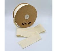 Trimz Cinta de espiga 100% algodón, natural, 50 mm x 25 m
