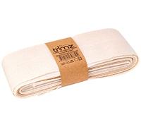 Trimz Cinta de Espiga 100% algodón, Natural, 50 mm x 5 m, 5