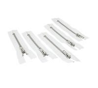 Trimz Cremallera de Metal, Blanco, 18 cm, 5